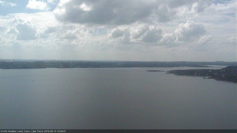 Lake Travis webcam, August 19, 2016 3:30 PM CT
