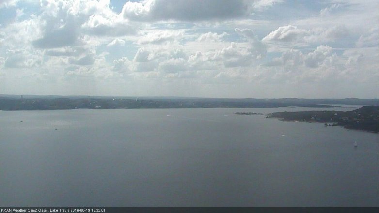Lake Travis webcam, August 19, 2016 3:50 PM CT