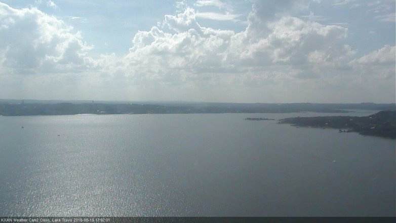 Lake Travis webcam, August 19, 2016 4:20 PM CT