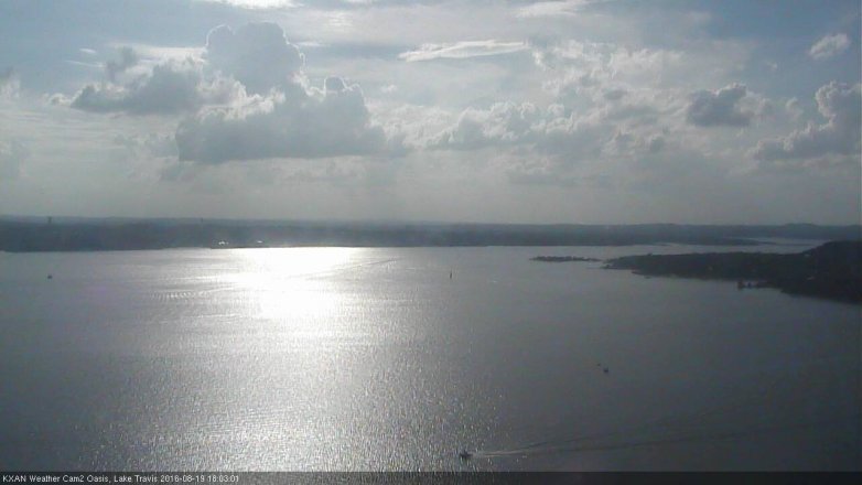 Lake Travis webcam, August 19, 2016 5:35 PM CT