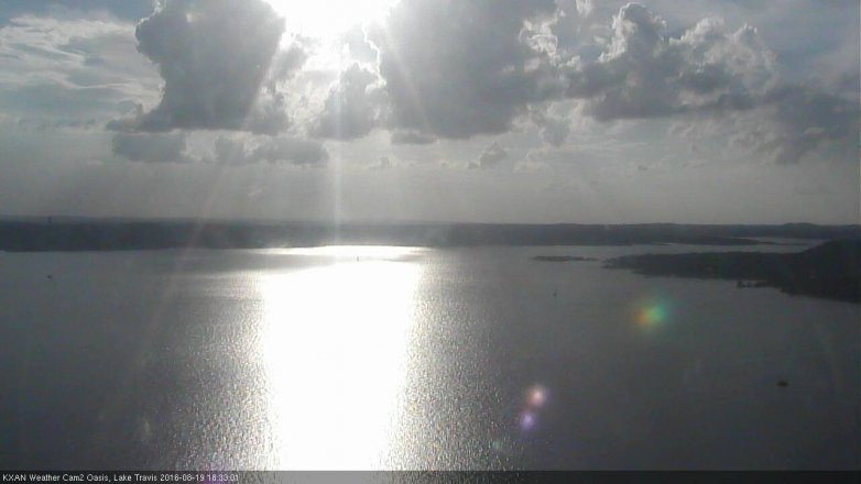 Lake Travis webcam, August 19, 2016 5:45 PM CT