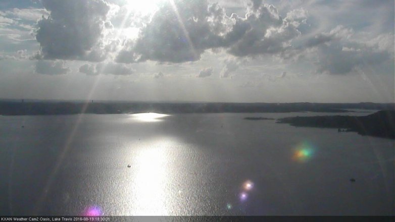 Lake Travis webcam, August 19, 2016 5:55 PM CT