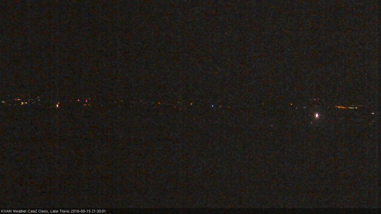 Lake Travis webcam, August 19, 2016 8:45 PM CT