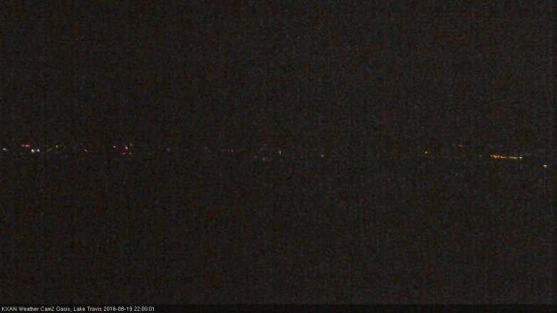 Lake Travis webcam, August 19, 2016 9:05 PM CT