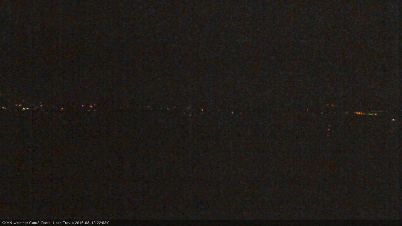 Lake Travis webcam, August 19, 2016 9:30 PM CT