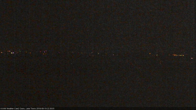 Lake Travis webcam, August 19, 2016 9:55 PM CT