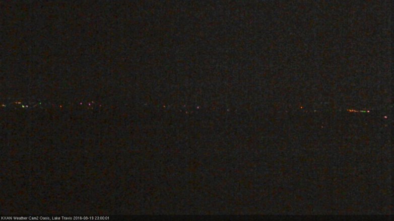 Lake Travis webcam, August 19, 2016 10:10 PM CT