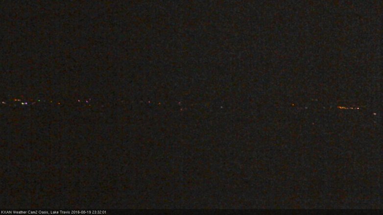 Lake Travis webcam, August 19, 2016 10:40 PM CT