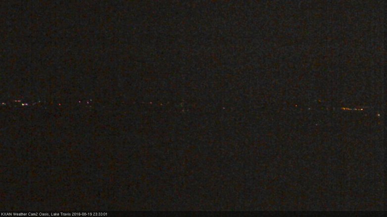 Lake Travis webcam, August 19, 2016 10:55 PM CT