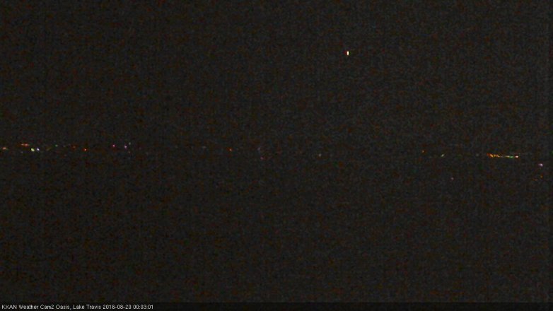 Lake Travis webcam, August 19, 2016 11:35 PM CT