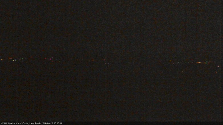 Lake Travis webcam, August 19, 2016 11:45 PM CT