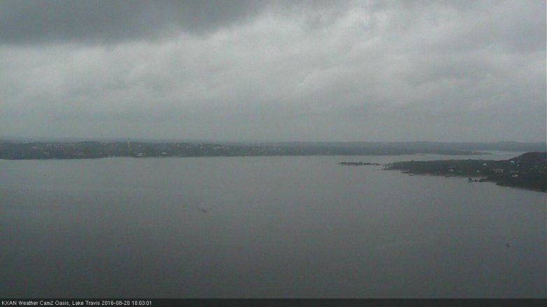 Lake Travis webcam, August 20, 2016 9:15 AM CT