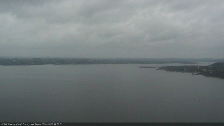Lake Travis webcam, August 20, 2016 9:20 AM CT