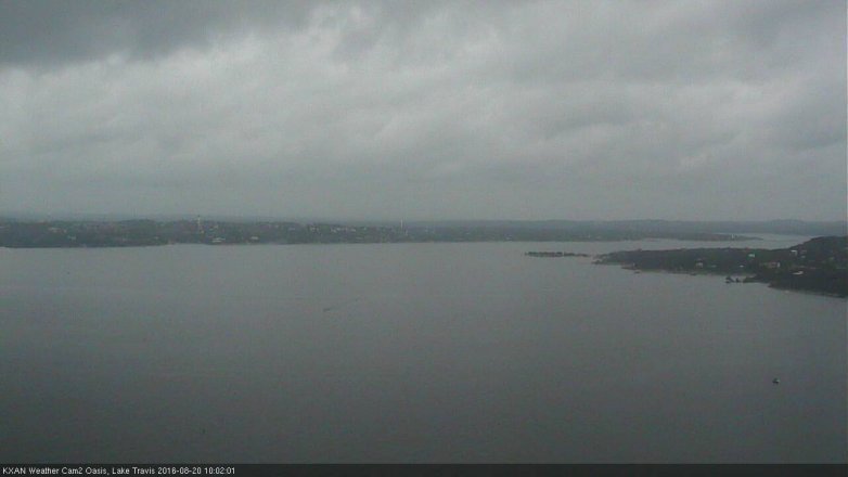 Lake Travis webcam, August 20, 2016 9:30 AM CT