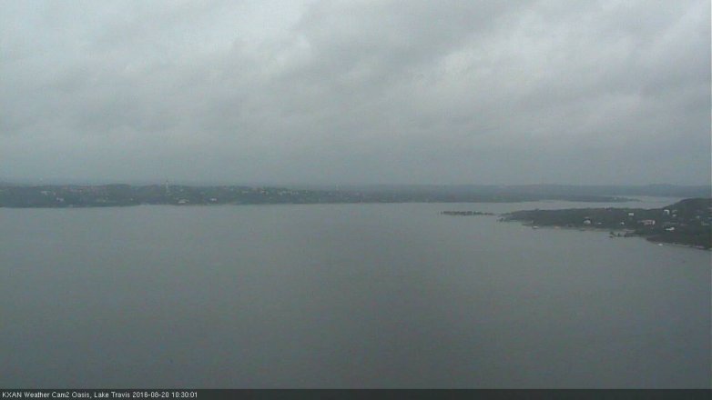 Lake Travis webcam, August 20, 2016 9:50 AM CT