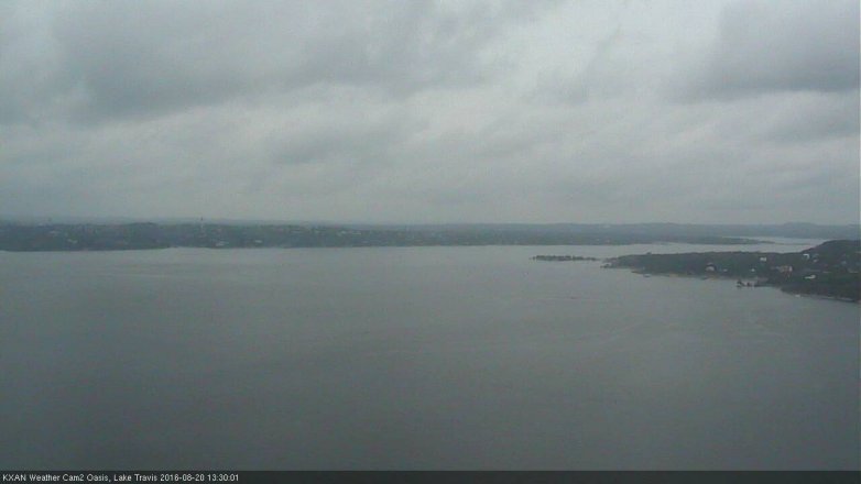 Lake Travis webcam, August 20, 2016 12:45 PM CT