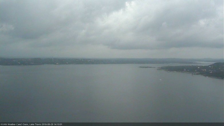 Lake Travis webcam, August 20, 2016 1:15 PM CT