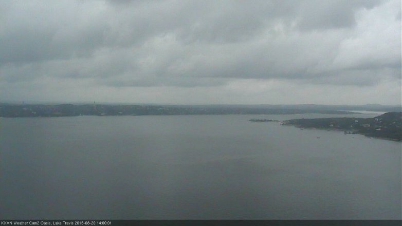 Lake Travis webcam, August 20, 2016 1:25 PM CT