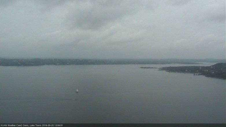 Lake Travis webcam, August 20, 2016 1:35 PM CT