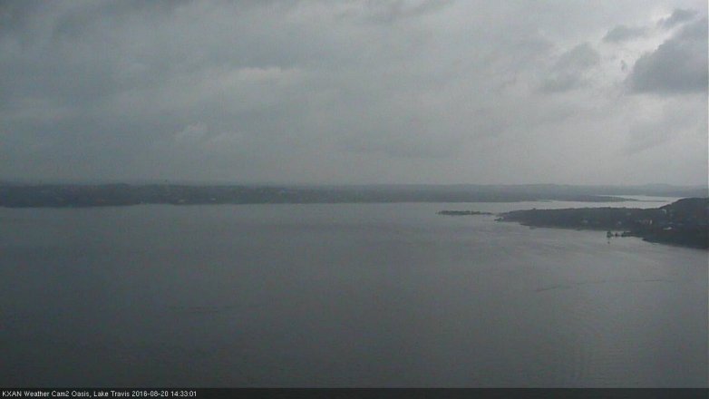 Lake Travis webcam, August 20, 2016 2:05 PM CT