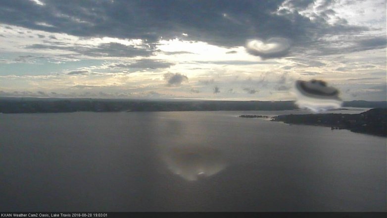 Lake Travis webcam, August 20, 2016 6:30 PM CT