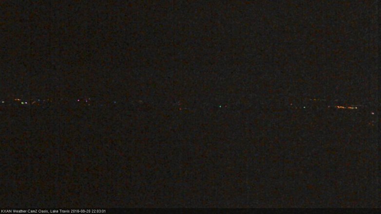 Lake Travis webcam, August 20, 2016 9:20 PM CT