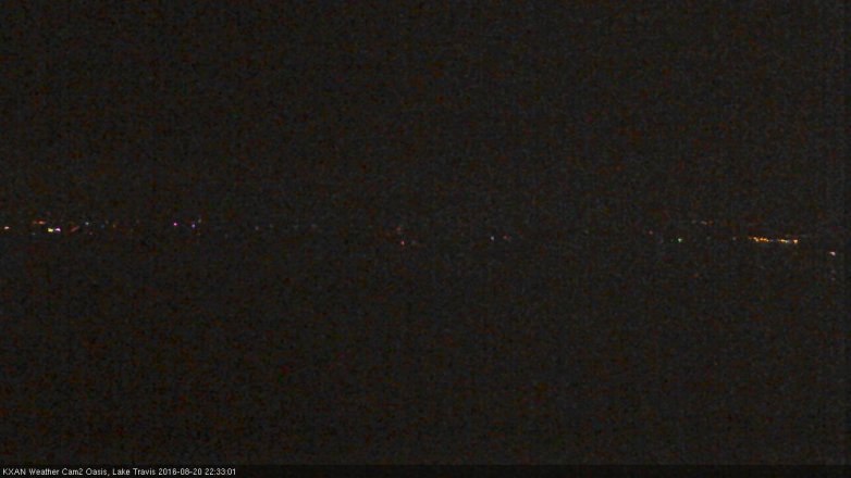 Lake Travis webcam, August 20, 2016 10:00 PM CT