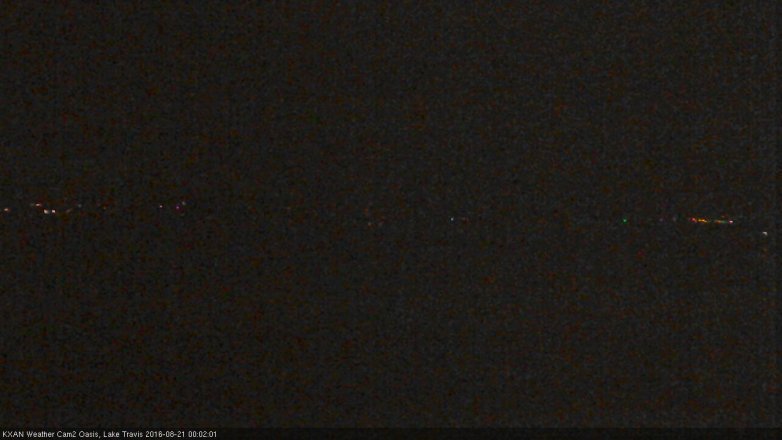 Lake Travis webcam, August 20, 2016 11:20 PM CT
