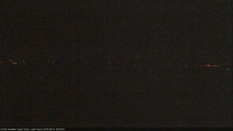 Lake Travis webcam, August 20, 2016 11:25 PM CT
