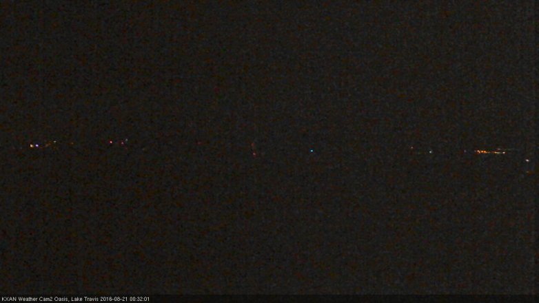 Lake Travis webcam, August 20, 2016 11:35 PM CT