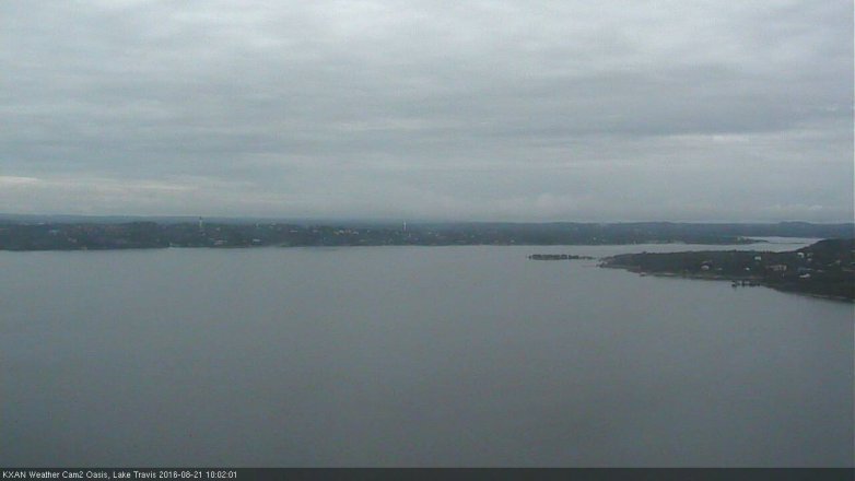 Lake Travis webcam, August 21, 2016 9:15 AM CT