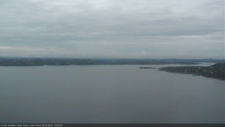 Lake Travis webcam, August 21, 2016 9:20 AM CT