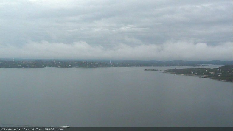 Lake Travis webcam, August 21, 2016 9:45 AM CT