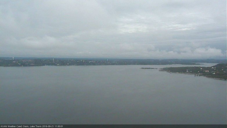 Lake Travis webcam, August 21, 2016 10:20 AM CT