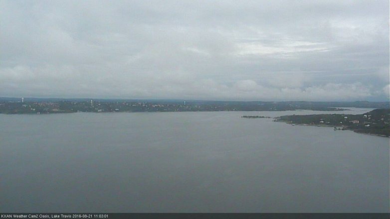 Lake Travis webcam, August 21, 2016 10:25 AM CT