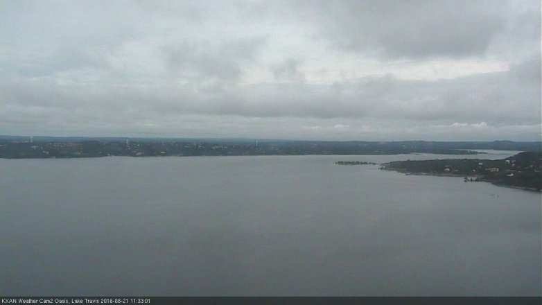 Lake Travis webcam, August 21, 2016 10:40 AM CT