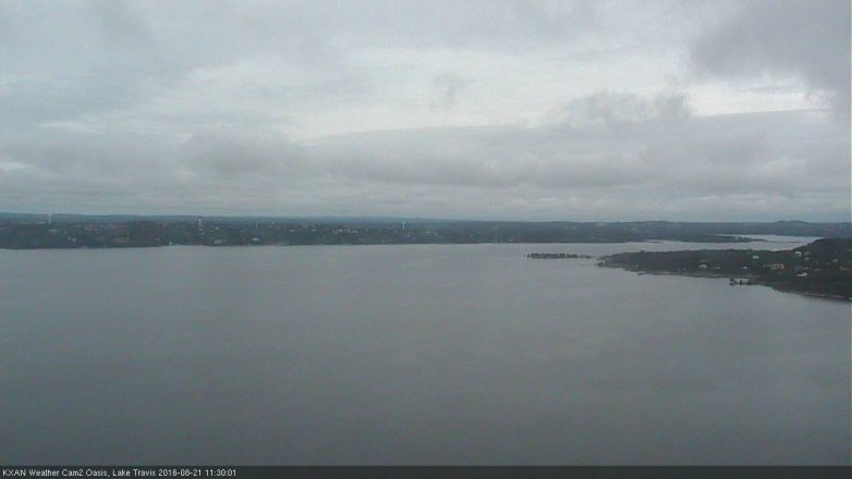 Lake Travis webcam, August 21, 2016 11:00 AM CT
