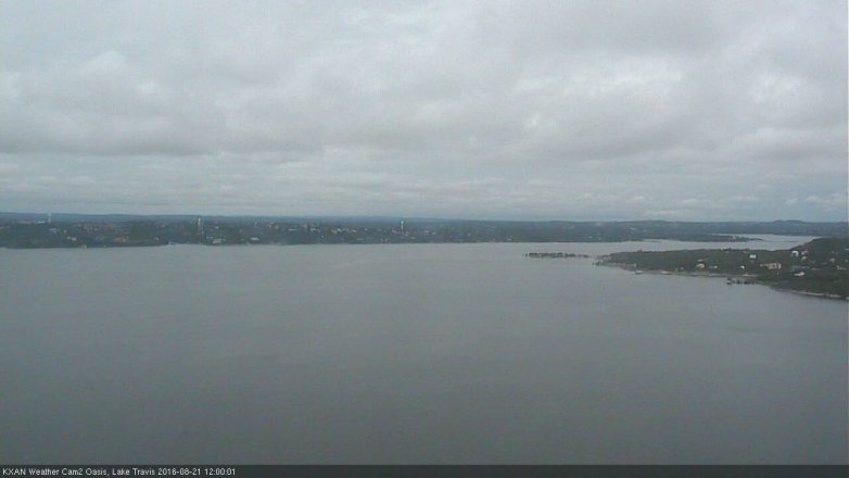 Lake Travis webcam, August 21, 2016 11:10 AM CT