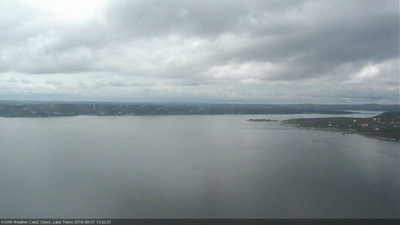 Lake Travis webcam, August 21, 2016 12:05 PM CT