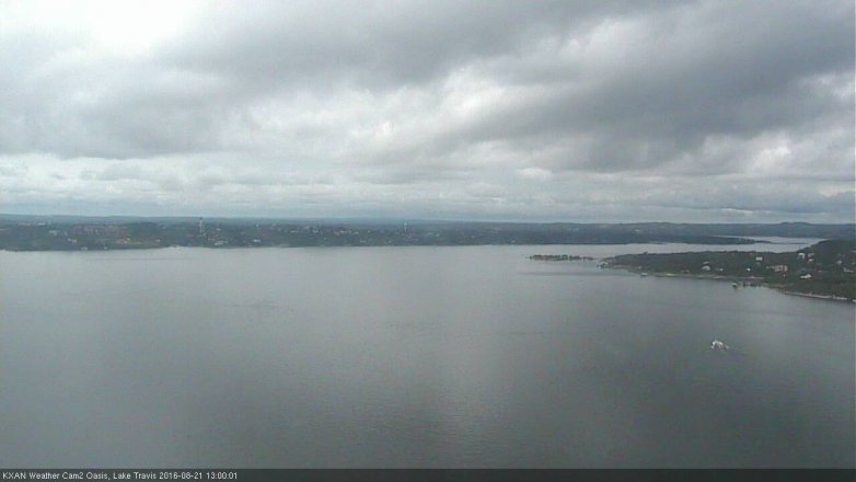 Lake Travis webcam, August 21, 2016 12:25 PM CT