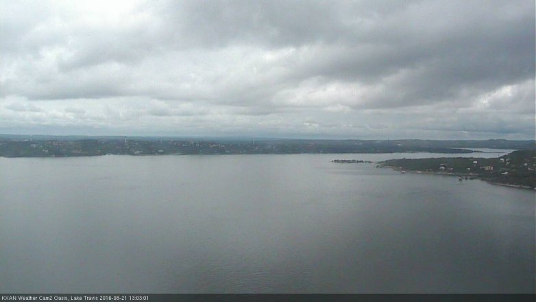 Lake Travis webcam, August 21, 2016 12:30 PM CT