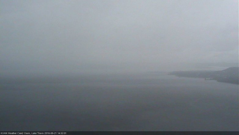 Lake Travis webcam, August 21, 2016 1:35 PM CT