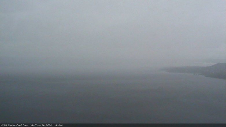 Lake Travis webcam, August 21, 2016 1:40 PM CT