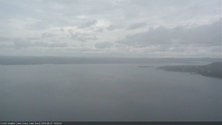 Lake Travis webcam, August 21, 2016 2:15 PM CT