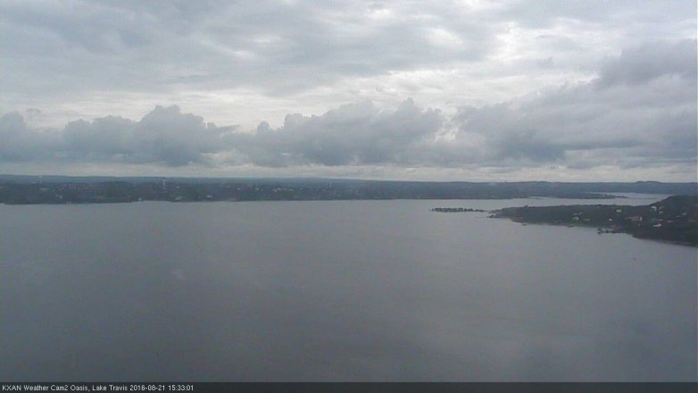 Lake Travis webcam, August 21, 2016 2:50 PM CT