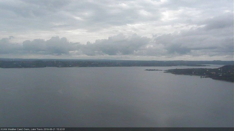 Lake Travis webcam, August 21, 2016 3:00 PM CT