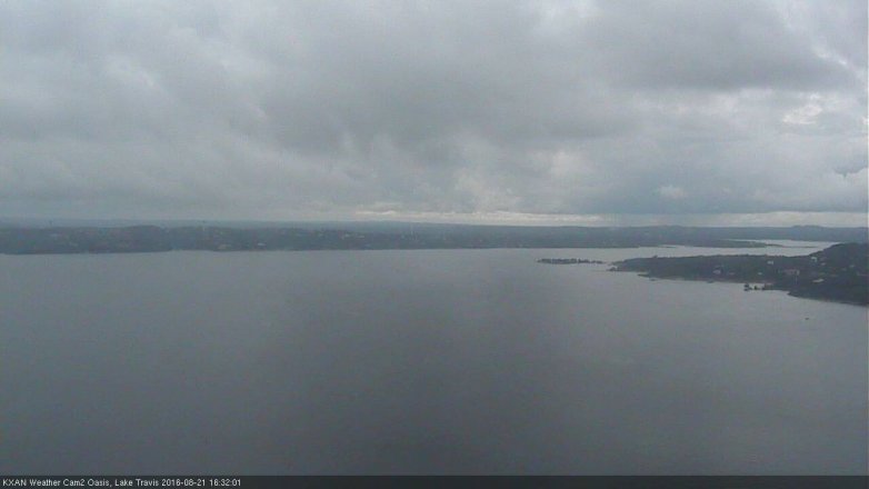 Lake Travis webcam, August 21, 2016 3:55 PM CT