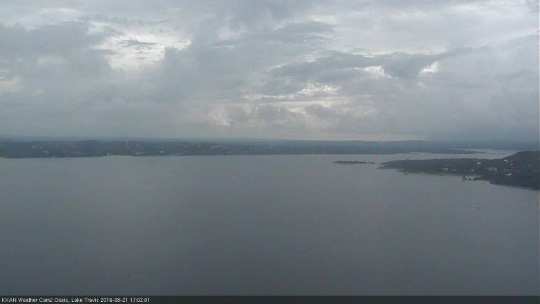 Lake Travis webcam, August 21, 2016 4:05 PM CT