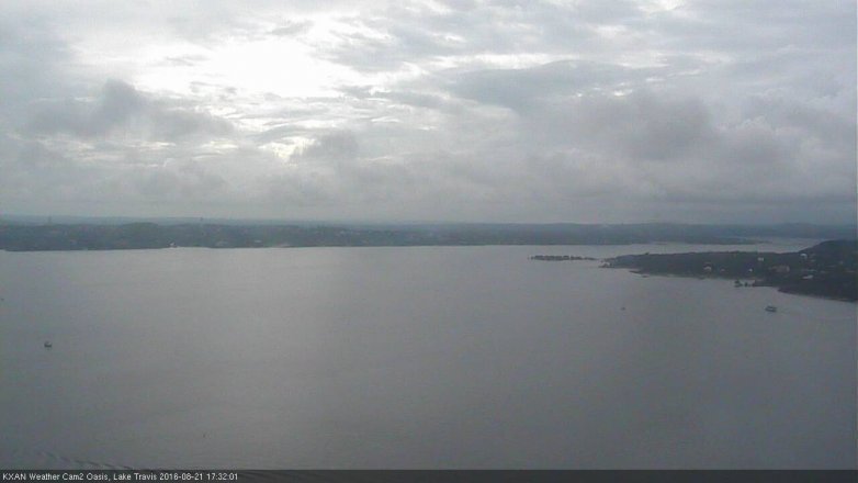 Lake Travis webcam, August 21, 2016 4:55 PM CT