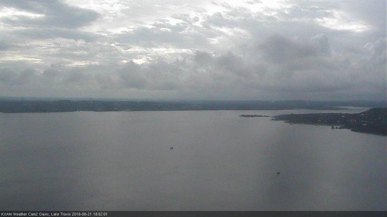 Lake Travis webcam, August 21, 2016 5:05 PM CT